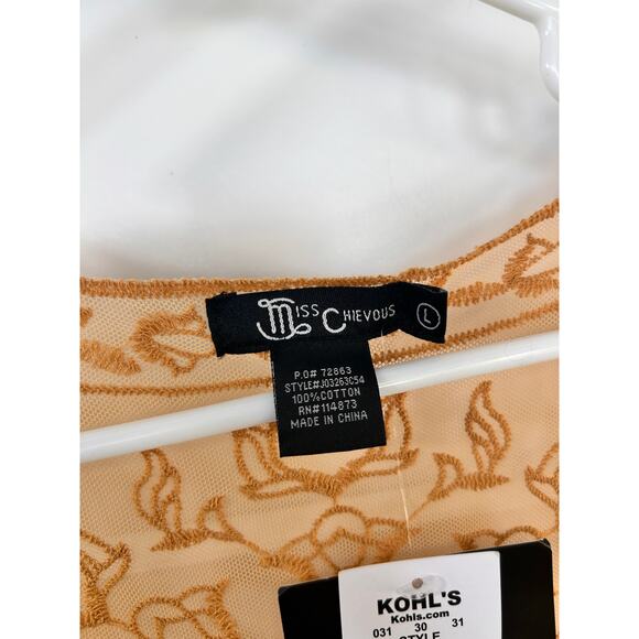 NWT Miss Chievous Women Embroidered Duster Jackets Coats‎ Yellow SZ Large - Picture 4 of 10